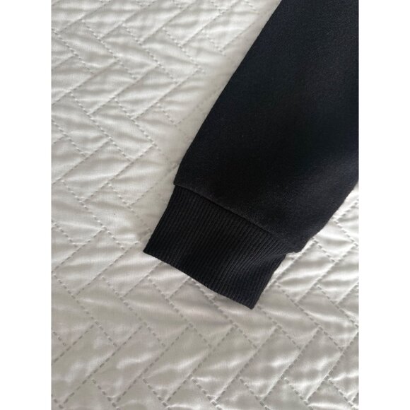 Girls Black Hooded Dress "Peace" Design Long Hoodie NWOT Kidtopia size 12-14 - Picture 3 of 15